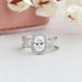 [Vintage Oval Diamond Engagement Ring]-[Ouros Jewels]