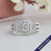 [Radiant Cut Cluster Diamond Engagement Ring]-[Ouros Jewels]