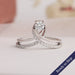 Round Cut Lab Grown Diamond Curved Shape Wedding Ring In 14K White Gold