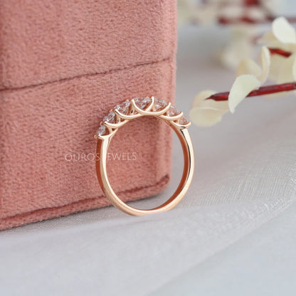 Round Cut Half Eternity Band Rings