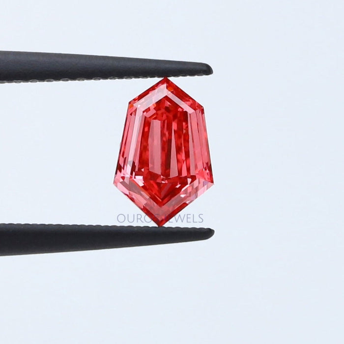 [0.85 Carat Shield Cut Pink Colored Diamond]-[Ouros Jewels]
