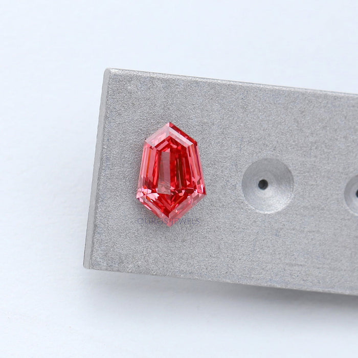 [Shield Cut Loose Diamond In Top View]-[Ouros Jewels]