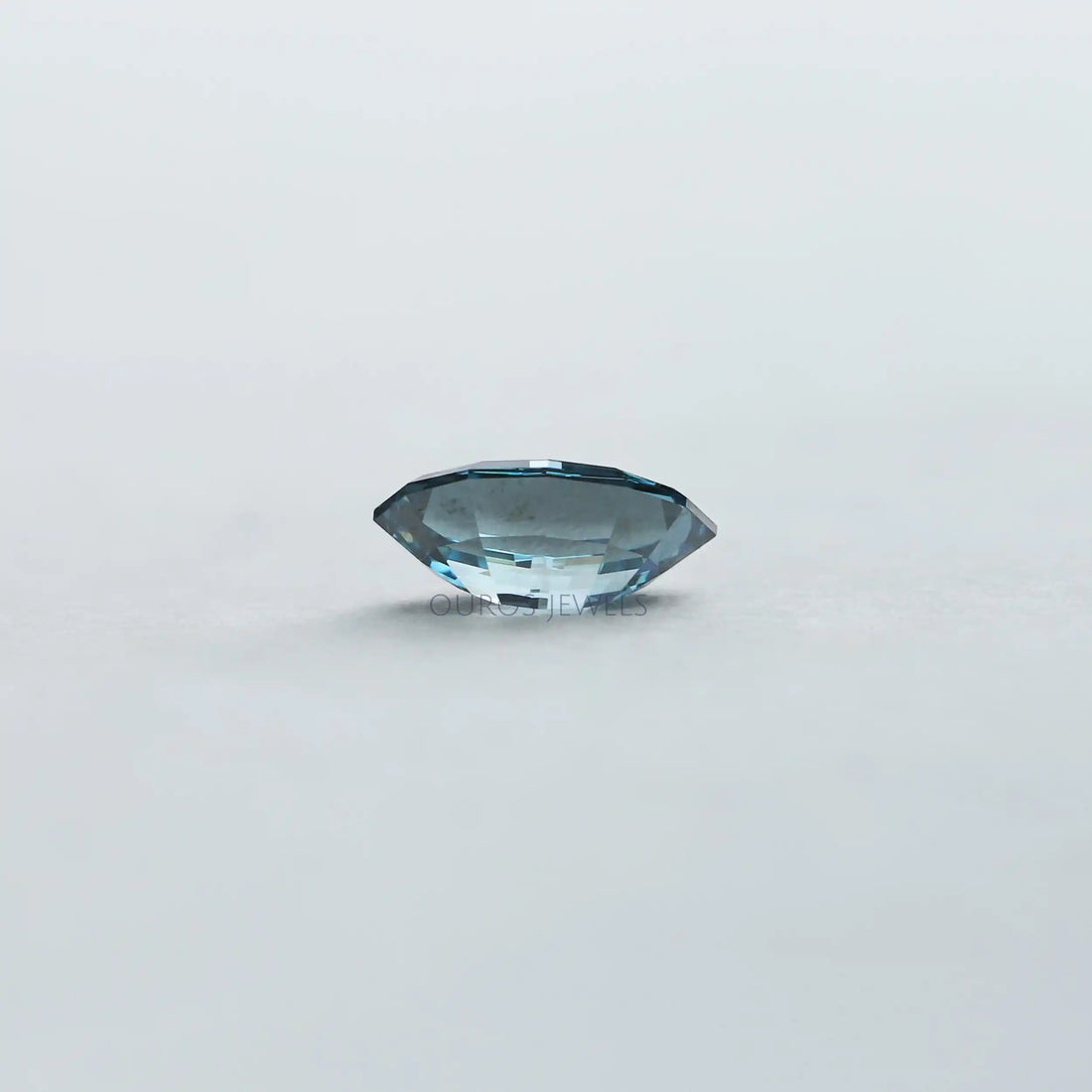 1.03 Carat Step Cut Blue Oval Lab Grown Diamond Loose