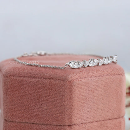 Trillion Cut lab Diamond Bracelet