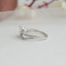 [14k white gold split shank studded with round brilliant cut lab diamonds]-[Ouros Jewels]