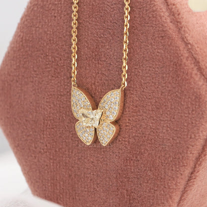 Butterfly Cut Lab Grown Diamond Necklace