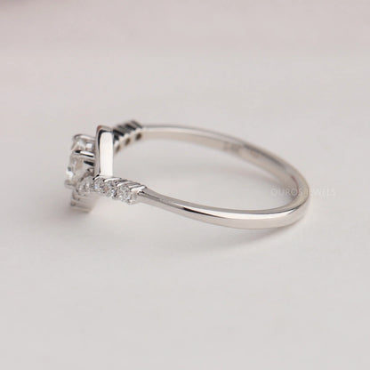 Heart Cut Lab Diamond Curved Ring