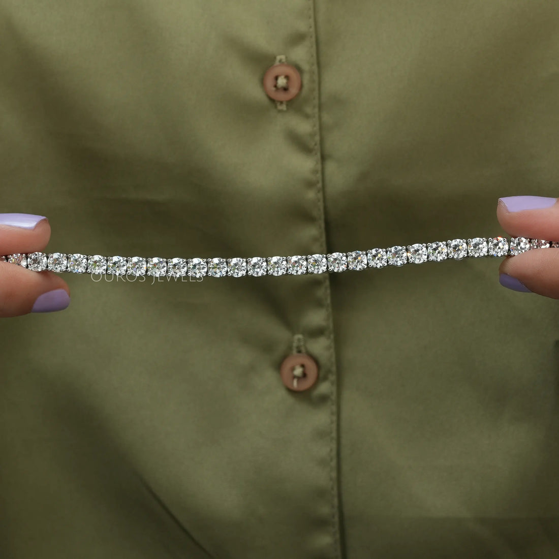 Old European Round Cut Lab Diamond Tennis Bracelet