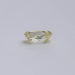 back view of vivid yellow old mine lab grown elongated cushion cut diamond