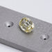 side view of yellow old mine elongated cushion cut lab grown diamond