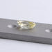 back view of vivid yellow old mine diamond elongated cushion cut
