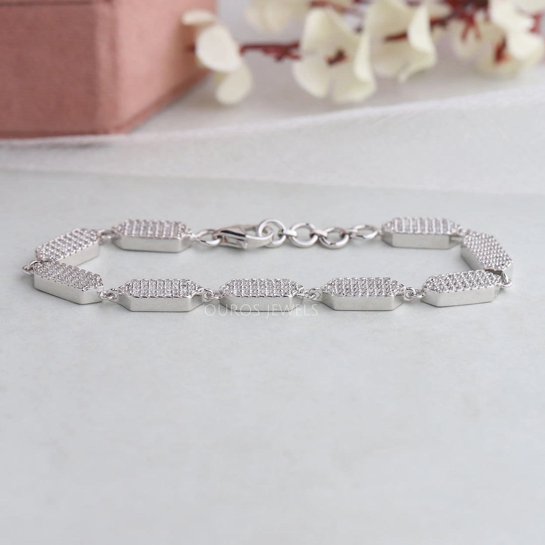 Pave Set Round Diamond Bracelet