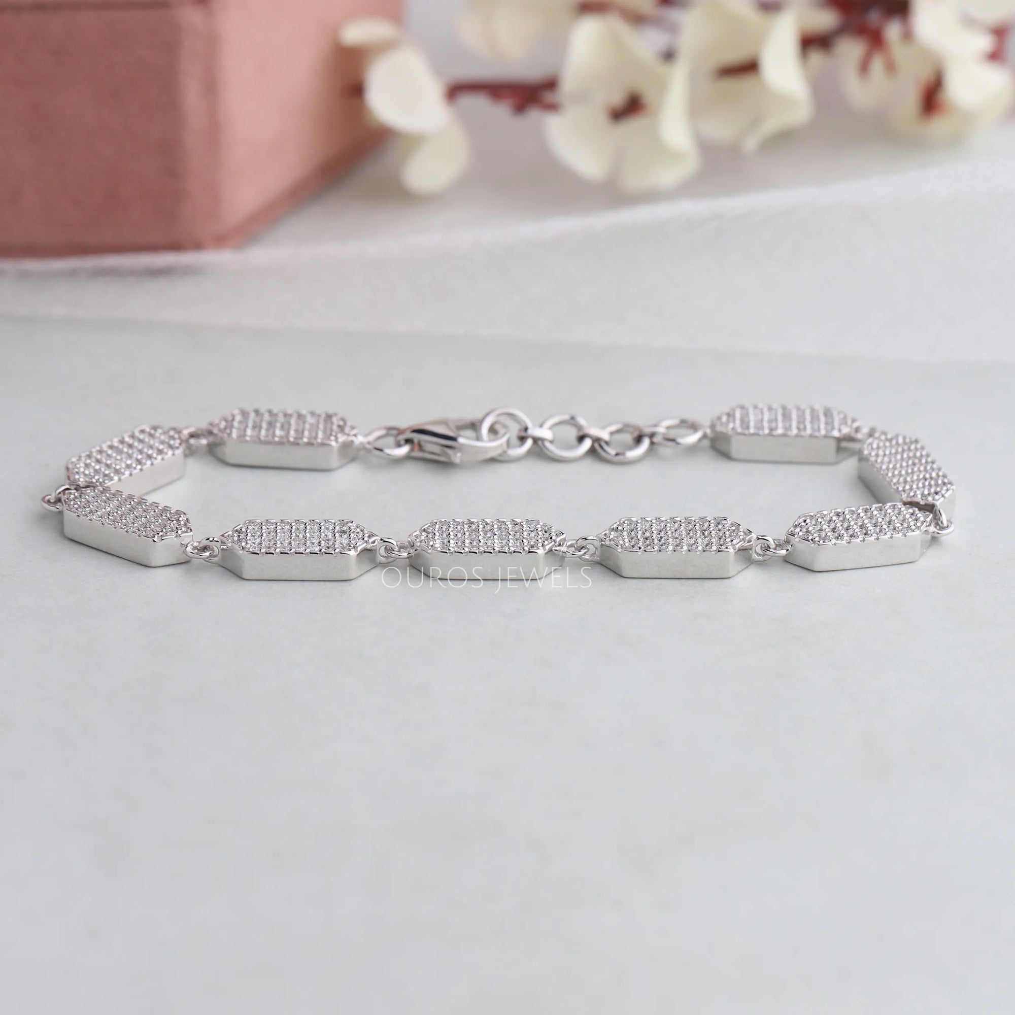 Pave Set Round Diamond Bracelet
