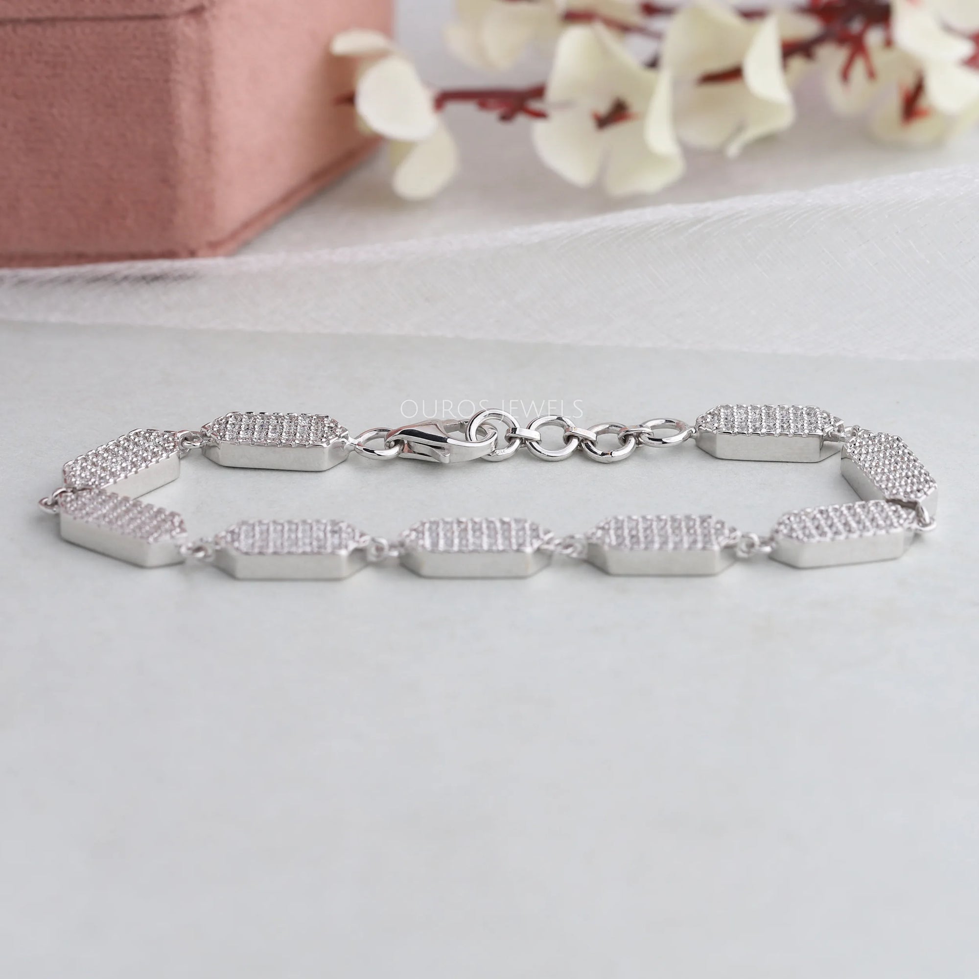 Pave Set Round Diamond Bracelet