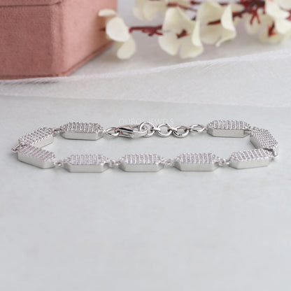 Pave Set Round Diamond Bracelet