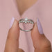 Framed from 14k White gold and  stunning pear shaped lab created diamond ring.