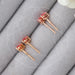 [Back View of Pink Pear Solitaire Diamond Earrings]-[Ouros Jewels]