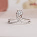 Round Cut Diamond Ring With Curved Shape In Solid Gold