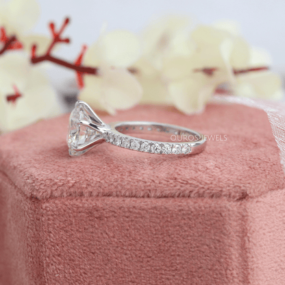 Six Prong Round Lab Grown Diamond Solitaire Ring Rings