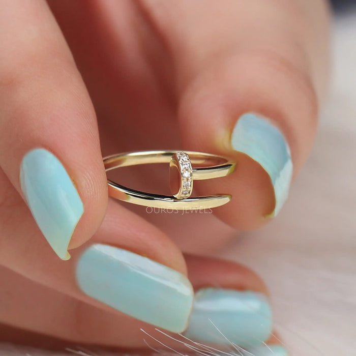 Spiral Round Lab Diamond Designer Ring