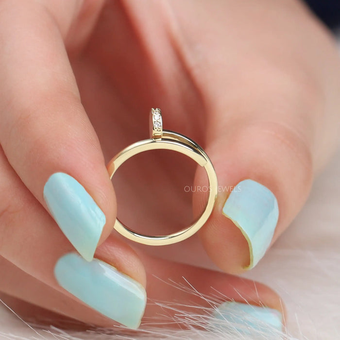 Spiral Round Lab Diamond Designer Ring